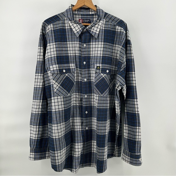 Ralph Lauren Other - Chaps Ralph Lauren Shirt Mens 2XL Blue Plaid Button Up‎ Workwear Heritage
